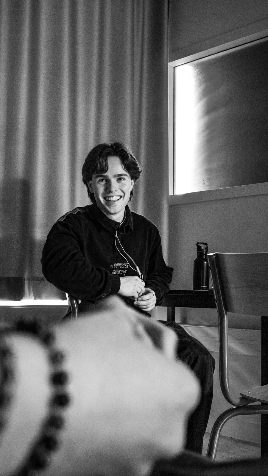 Roman Pinel, portrait en noir et blanc
